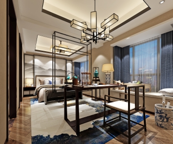 New Chinese Style Bedroom-ID:604428528