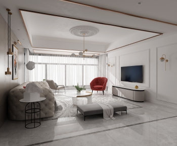 Modern A Living Room-ID:957070897