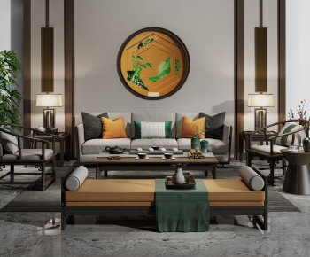 New Chinese Style Sofa Combination-ID:204578142