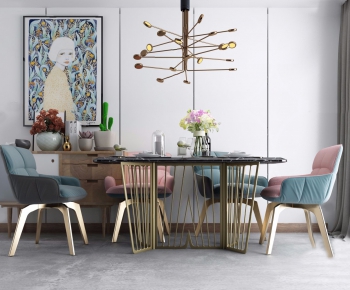 Nordic Style Dining Table And Chairs-ID:466647589
