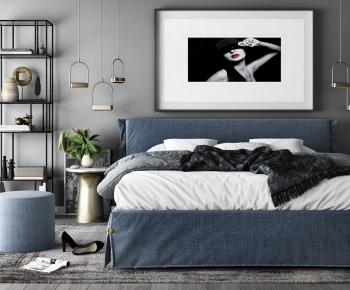 Modern Double Bed-ID:229755856