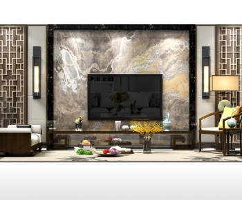 Chinese Style TV Wall-ID:652688458