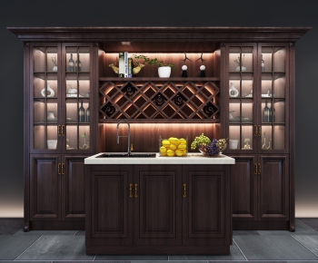 American Style Wine Cabinet-ID:117545613