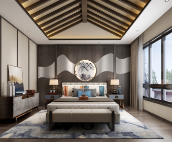 New Chinese Style Bedroom-ID:696300191