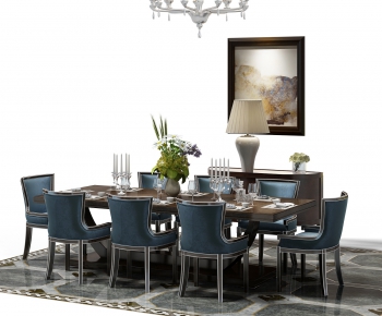 Simple European Style Dining Table And Chairs-ID:558307384