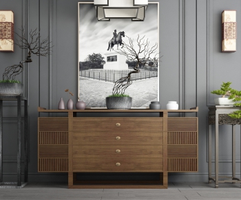 New Chinese Style Side Cabinet/Entrance Cabinet-ID:636546185