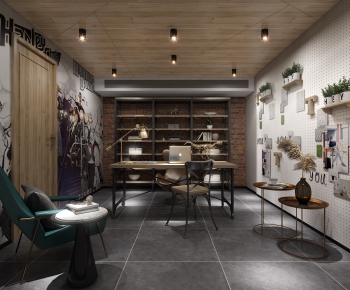 Industrial Style Study Space-ID:999853454