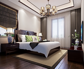 Chinese Style Bedroom-ID:364750153