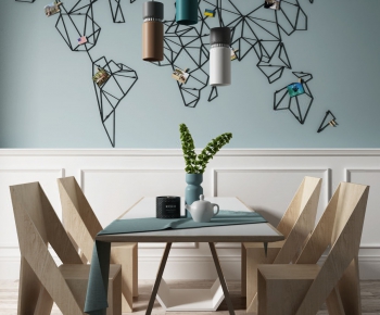 Nordic Style Dining Table And Chairs-ID:184375477