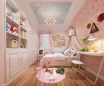Simple European Style Girl's Room Daughter's Room-ID:747295323
