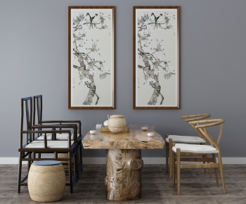 New Chinese Style Tea Tables And Chairs-ID:457460299