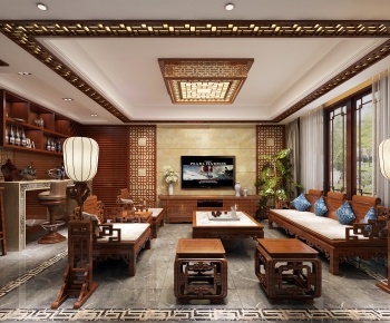Chinese Style A Living Room-ID:264654627