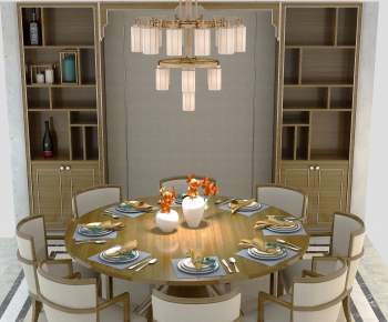 New Chinese Style Dining Table And Chairs-ID:352915287