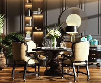 European Style Dining Table And Chairs-ID:652086643