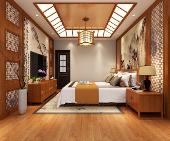 New Chinese Style Bedroom-ID:235253311