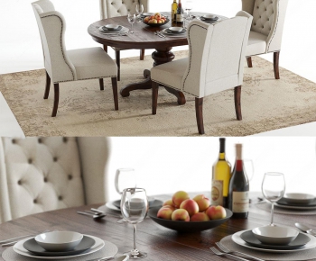 American Style Dining Table And Chairs-ID:530974753