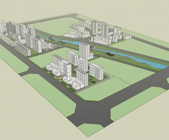 Modern Architectural Bird's-eye View Planning-ID:990774174