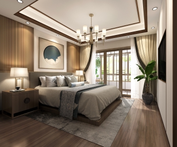 New Chinese Style Bedroom-ID:873467786