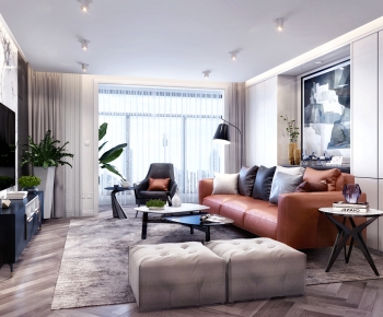 Modern A Living Room-ID:768152438