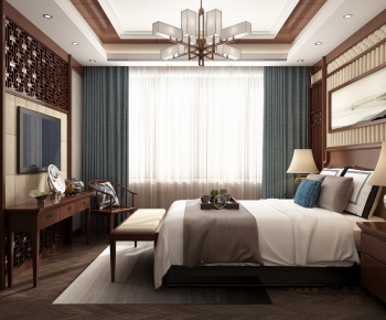 New Chinese Style Bedroom-ID:439058382