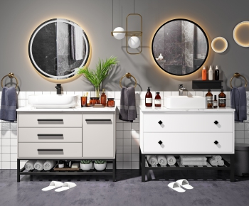 Nordic Style Bathroom Cabinet-ID:699565915