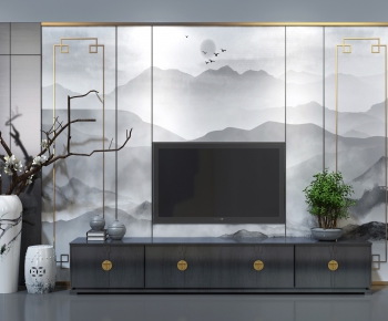 New Chinese Style TV Cabinet-ID:541233344