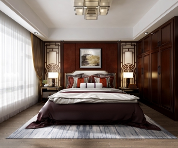 New Chinese Style Bedroom-ID:403127648