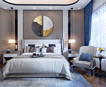 New Chinese Style Bedroom-ID:135446682