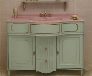 European Style Bathroom Cabinet-ID:477757638