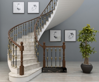 Simple European Style Rotating Staircase-ID:319702826
