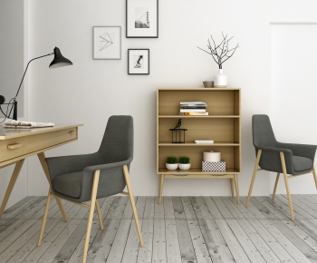 Nordic Style Computer Desk And Chair-ID:638022214