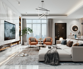 Modern A Living Room-ID:973373363