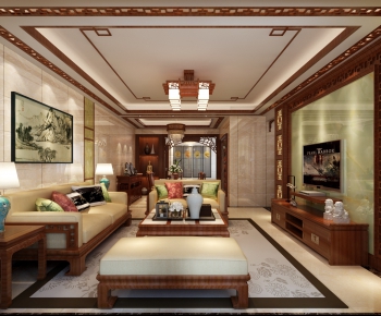 Chinese Style A Living Room-ID:569412697