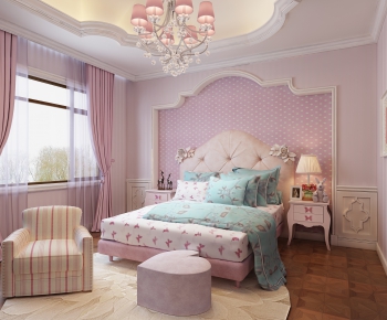 Simple European Style Girl's Room Daughter's Room-ID:678503889