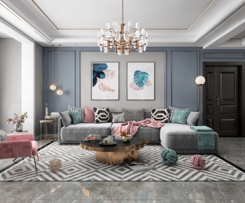 Nordic Style A Living Room-ID:993688944