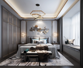 New Chinese Style Bedroom-ID:531889291