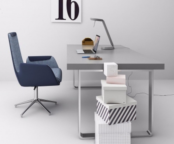 Modern Computer Desk And Chair-ID:859286577