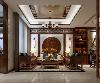 Chinese Style A Living Room-ID:297125566