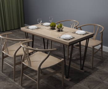 New Chinese Style Dining Table And Chairs-ID:109115797