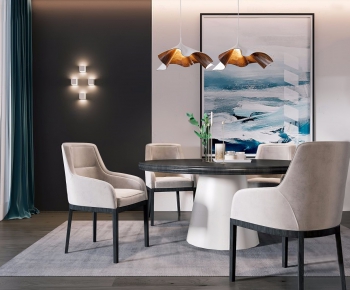 Post Modern Style Dining Table And Chairs-ID:491889544