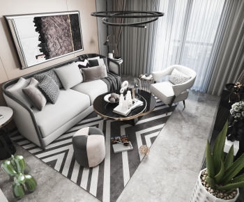 Modern A Living Room-ID:999792496