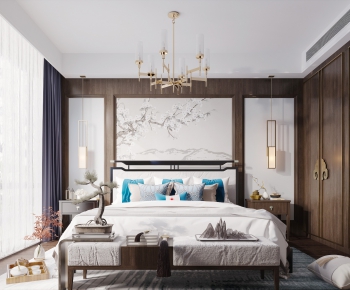New Chinese Style Bedroom-ID:466173555