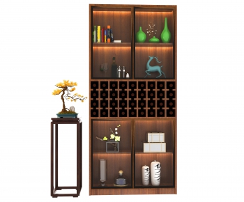 New Chinese Style Wine Cabinet-ID:147889111