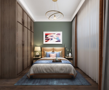 New Chinese Style Bedroom-ID:222354966
