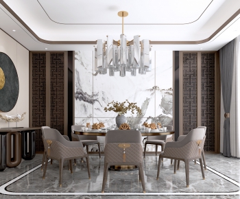 New Chinese Style Dining Room-ID:564781217