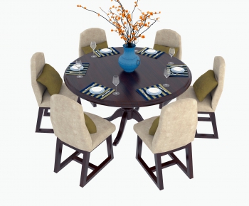 New Chinese Style Dining Table And Chairs-ID:700168882