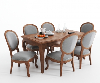 American Style Dining Table And Chairs-ID:284415543