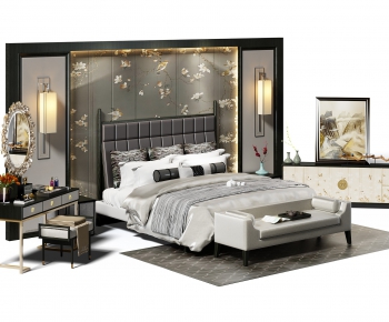 Modern Double Bed-ID:567785457