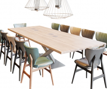 Nordic Style Dining Table And Chairs-ID:491623832