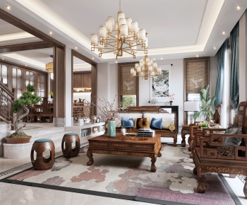 Chinese Style A Living Room-ID:560401827